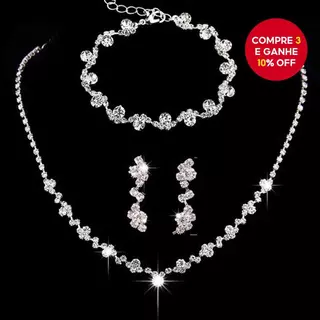 Conjunto De Joias De Noiva Elegantes Coleção De Presentes De Casamento Com Borla De Cristal em Oferta na Shopee