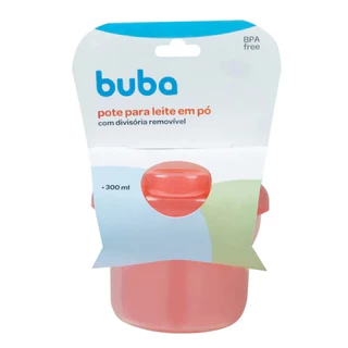 Porta Leite em Pó com Divisórias Removíveis Buba Rosa 300ml em Oferta na Shopee