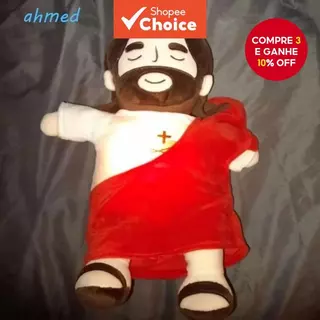 Jesus que respira e toca música suave ansiedade 37 cm em Oferta na Shopee