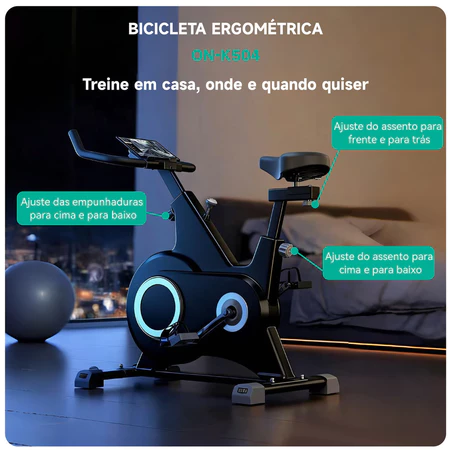 Bike Spinning Ergométrica Fitness Magnética 360 Graus 8kg Estrutura Reforçada Para Casa ON K504