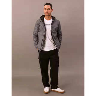 Jaqueta Masculina Calvin Klein Jeans Capuz - Cinza Claro em Oferta na Shopee