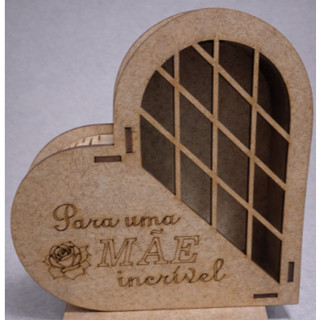 Kit 10 Caixa Coração  Porta Bombom Dia das Mães MDF Personalizado “Para uma Mãe Incrível” 16,7 cm por 15,8cm em Oferta na Shopee
