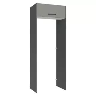 Porta-Geladeira 83 cm 1 Porta Basculante Cinza/Branco/Cinza Agata Madesa em Oferta na Shopee
