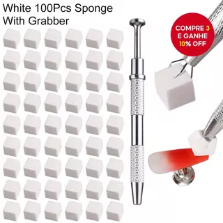Conjunto de 100 peças de esponjas para art nails, pincéis de gradiente e ferramentas para manicure. em Oferta na Shopee