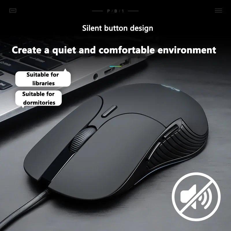 INPHIC B1/B2/B8 USB Com Fio Gamer Mouse Silencioso Escritório Esport ...
