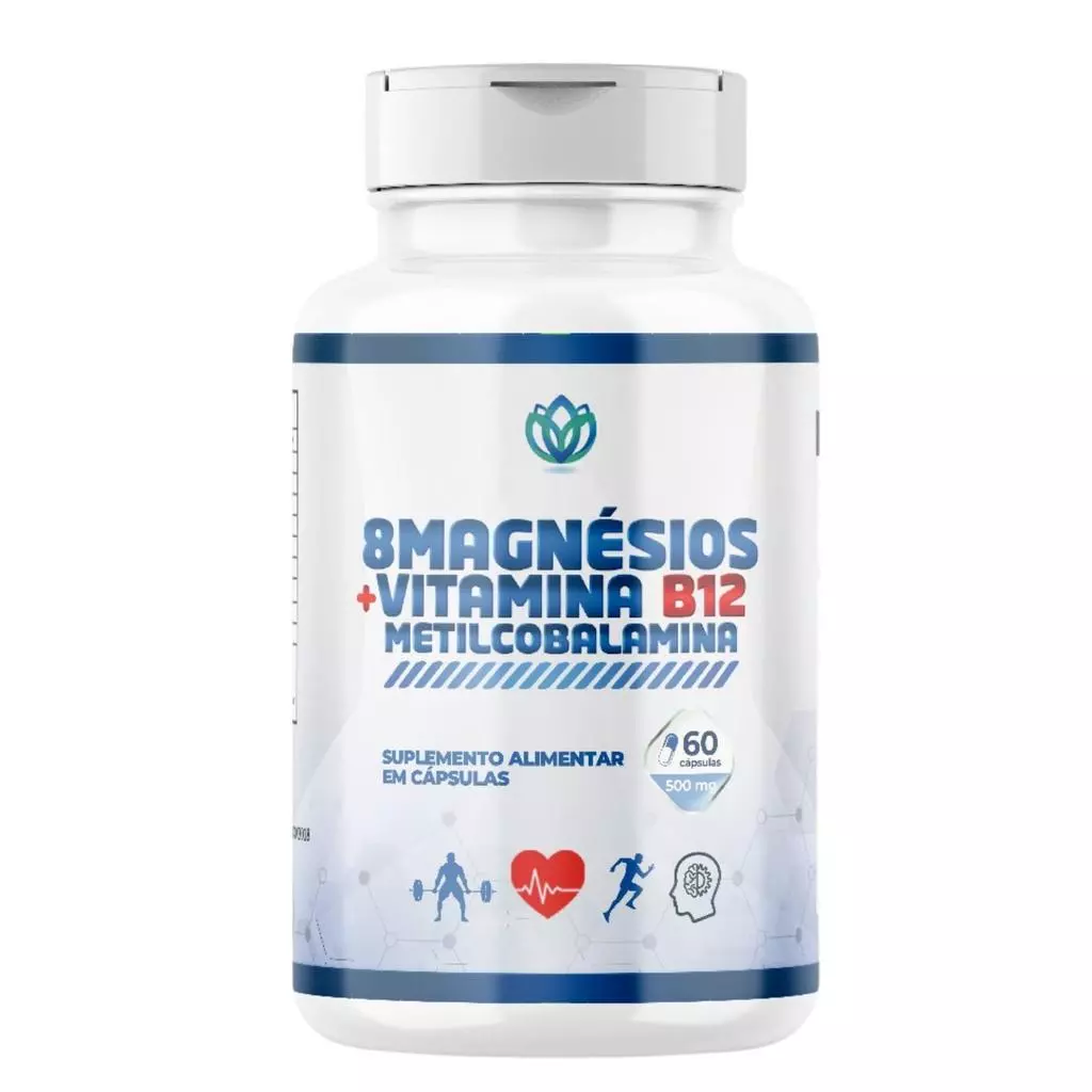 8 Magnésios + B12 Metilcobalamina 60 Cápsulas