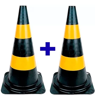 Kit 2 Cones para sinalização 75cm 2 faixas - RM-44 Multimarcas em Oferta na Shopee