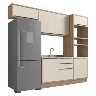 Cozinha Modulada Herval Ten, 100% MDF, 4 Peças, 260 cm em Oferta na Shopee
