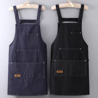 Avental Profissional Jeans Chef Cozinha Barista Churrasqueiro Gastronomia Ajustável