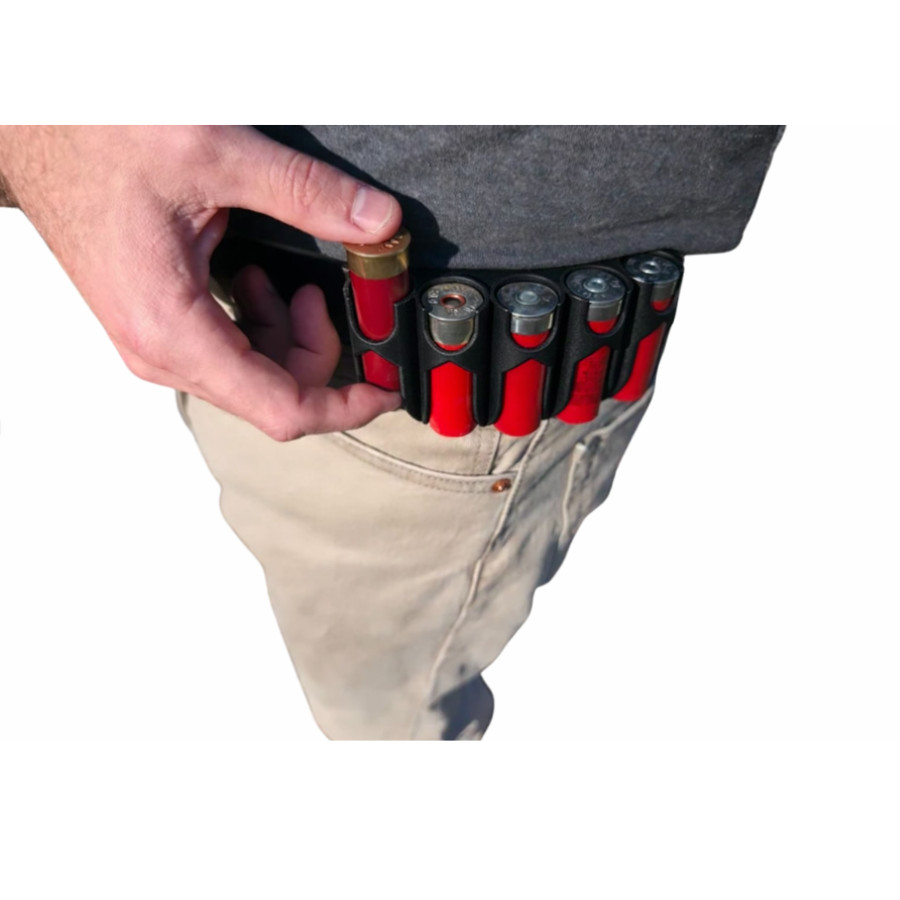 Porta Bala Porta Munição Calibre 12 para Cinto 5 Cartuchos
