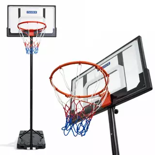 Tabela de Basquete Portátil Móvel Altura Ajustável 2,10M Aro 45cm em Oferta na Shopee