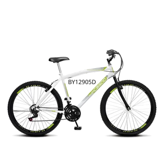 BICICLETA COLLI CB500 ARO 26 18 MARCHAS FREIO V-BRAKE COR BRANCO em Oferta na Shopee
