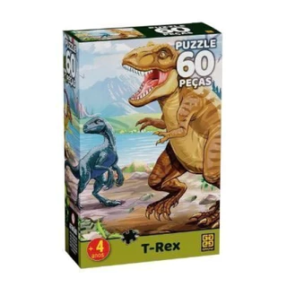 Quebra cabeca 60 pcs trex 4430 em Oferta na Shopee