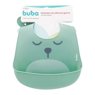 Babador Silicone Buba Impermeável Pega Migalhas Gumy Verde em Oferta na Shopee