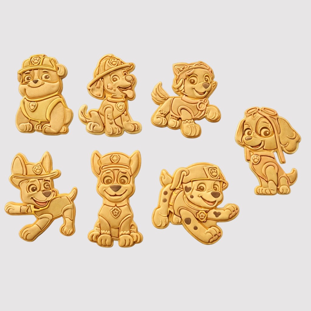Kit 7 c/ Cortadores e Marcadores de Biscoito Patrulha Canina