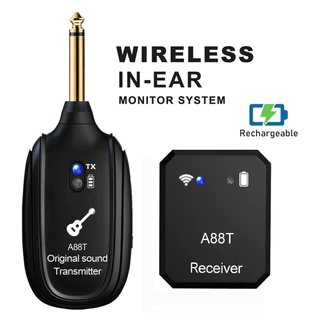 Sistema De Monitor Intra-Auricular Sem Fio 2.4G Com Transmissor/Receptor De Clipe Pareamento Automático para Guitarra DJ em Oferta na Shopee