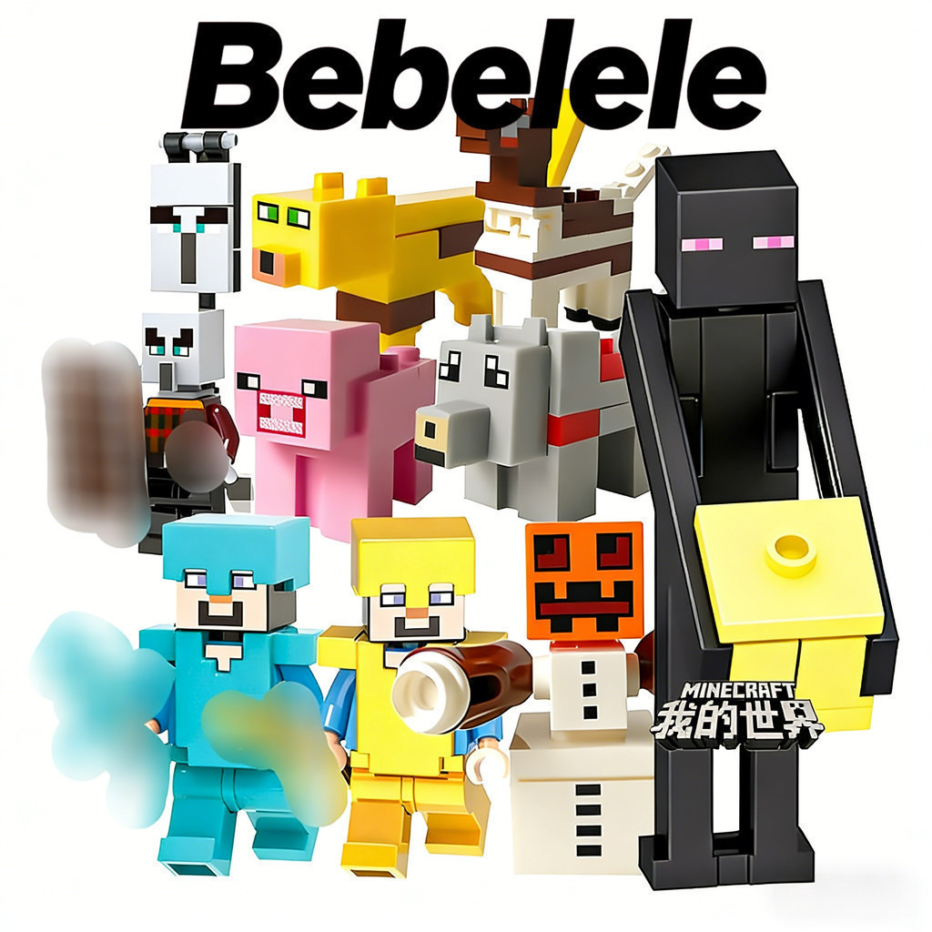 Mini Brinquedo de Blocos de Construção de Boneca Minecraft&1-2-1 ...