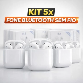 Kits 5 Fone de Ouvido Bluetooth Sem Fio In-Ear TWS, Som Estéreo e Fácil de Usar
