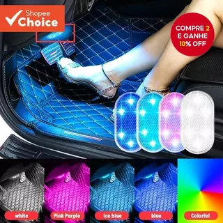 Luzes de Toque LED para Carro Interior Teto Lâmpadas de Leitura com USB Carregamento Sensor de Dedo em Oferta na Shopee