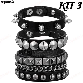 Moda Estilo Punk Gótico Rock Pulseira De Couro PU Festa Exclusiva Presente De Natal De Halloween ROCK PUNK DY
