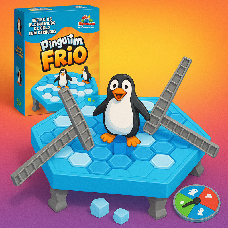 Jogo Quebra Gelo Pinguim Interativo Art Brink Grande Brinquedo Infantil