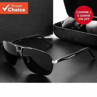 Óculos de sol aviador retrô polarizados 2025 unissex com proteção UV para dirigir, pescar e atividades ao ar livre. em Oferta na Shopee