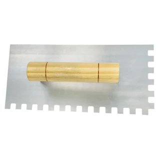 Desempenadeira em aço dentada com cabo de madeira 12 x 25,5 cm - Compel em Oferta na Shopee