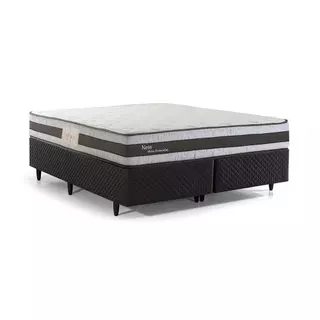 Cama Box Queen Size Herval Ness, Molas Ensacadas, 65x158x198 cm em Oferta na Shopee