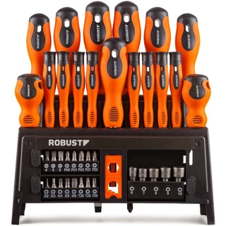 Jogo de Chaves de Fenda Bits e Soquetes 39 Peças - Robust em Oferta na Shopee
