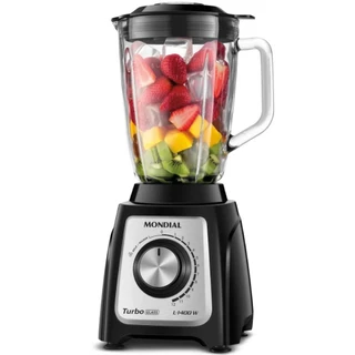 Liquidificador 12 velocidades 1400W Turbo Glass com copo de vidro - L1400-GI - Mondial em Oferta na Shopee