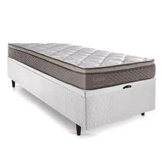 Cama Baú Solteiro Herval Lucca, Molas Ensacadas, 73x88x188 cm em Oferta na Shopee