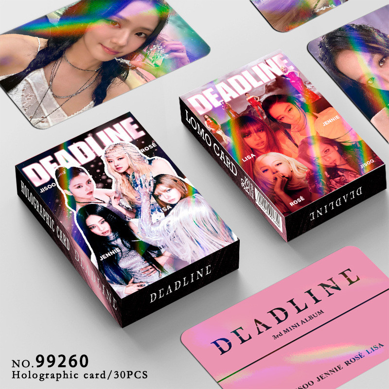 30 Pçs/Caixa BLACKPINK Photocard DEADLINE JUMP Cartão Holográfico