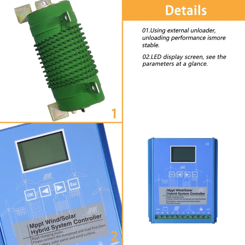 Com Carga De Despejo Vento Sistema Híbrido Solar MPPT Controlador10kw ...