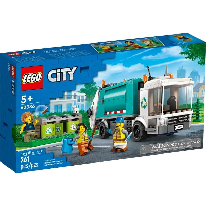 LEGO City - Caminhão de Reciclagem - 261 Peças - 60386 em Oferta na Shopee