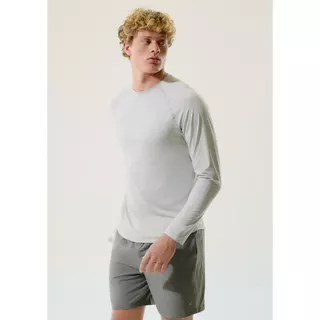 Camiseta Esportiva Masculina Manga Longa Raglan em Oferta na Shopee