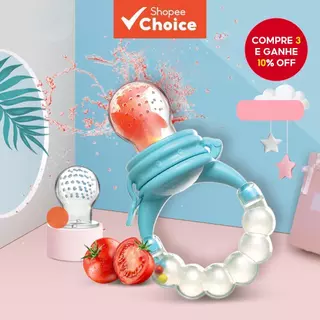 Pacote de Baby Teether Frutas Silicone Happy Rattle Pacifier de Mordida em Oferta na Shopee