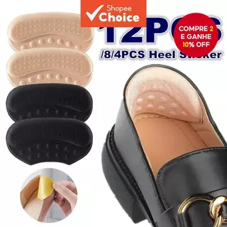 4/8/12 Unidades Adesivos De Salto Antiderrapante Proteção Alto Para Sapatos De Couro E Mocassins em Oferta na Shopee