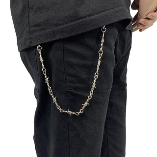 Corrente Colar de Calça Y2K Streetwear Unissex Arame Farpado Premium Tendência