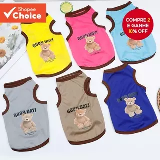 Colete Respirável Para Animais De Estimação De Verão , Universal Cães E Gatos , Fino Confortável , Várias Cores Listras em Oferta na Shopee