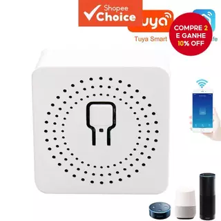 Trabalhe Com Tuya 16A Interruptor Wi-Fi Inteligente Suporte 2 Vias Interruptores DIY Mini Disjuntor Controle De Vida Ale Trabalhe Com Tuya 16A Interruptor Wi-Fi Inteligente Suporte 2 Vias Interruptores DIY Mini Disjuntor Controle De Vida Ale
