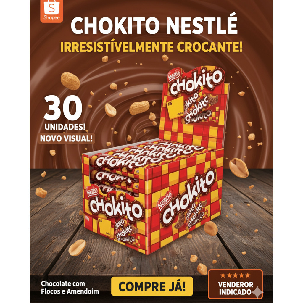 Chocolate Chokito Nestlé Caixa com 30 unidades - Páscoa