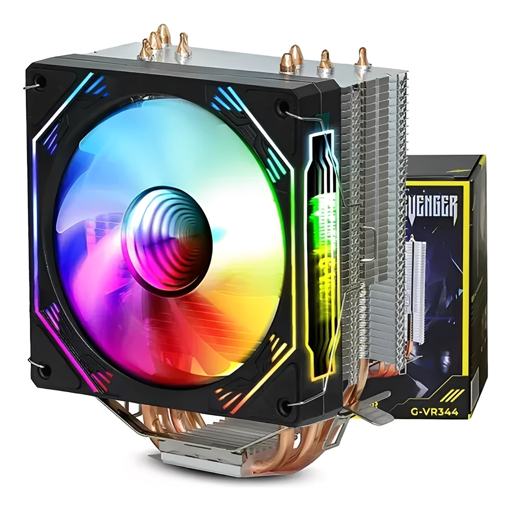 Cooler para Processador Cooler Fan CPU LED RGB Ventoinha 120mm 4 ...