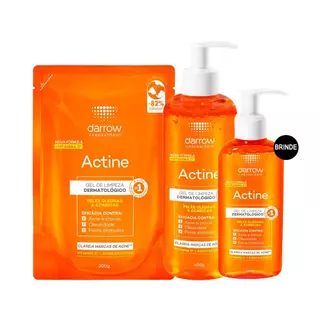 Kit Facial Limpeza Darrow Actine - Gel Limpeza 400g e Refil 300g e Ganhe Gel Facial em Oferta na Shopee