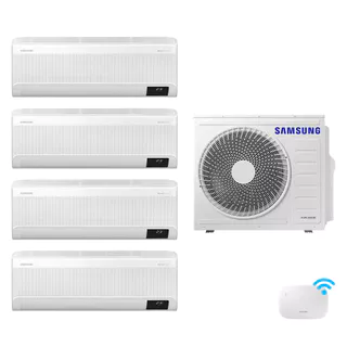 Quad-Split Samsung WindFree 28.000 BTUs (Hi Wall 2x9.000 + 2x12.000) Quente/Frio com WiFi em Oferta na Shopee