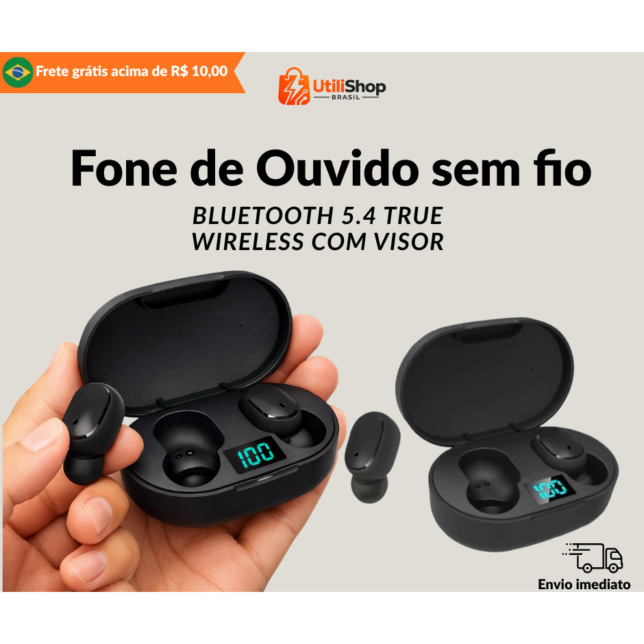 Fone De Ouvido Bluetooth Sem Fio Gamer True Bateria De Longa Duração E ...