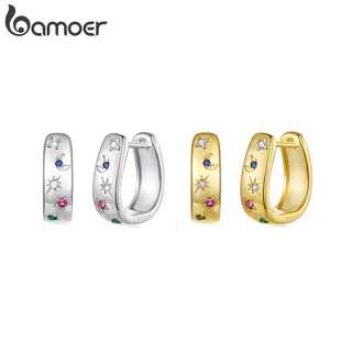 Brincos Bamoer 2 Cores Zircão Colorido Para Mulheres Meninas Joias Da Moda em Oferta na Shopee