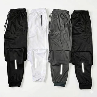 KIT 4 Calça Jogger Masculina Helanca Cinza Bolsos Cordão Punho Esportiva Casual