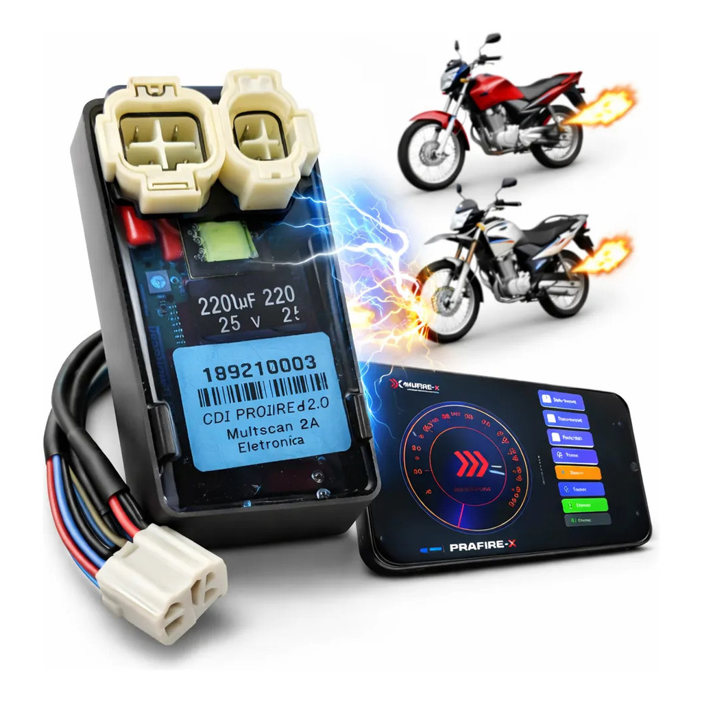 Cdi Universal Para Motos Carburadas Profire X Com Pipocos Fan 160 Honda ...