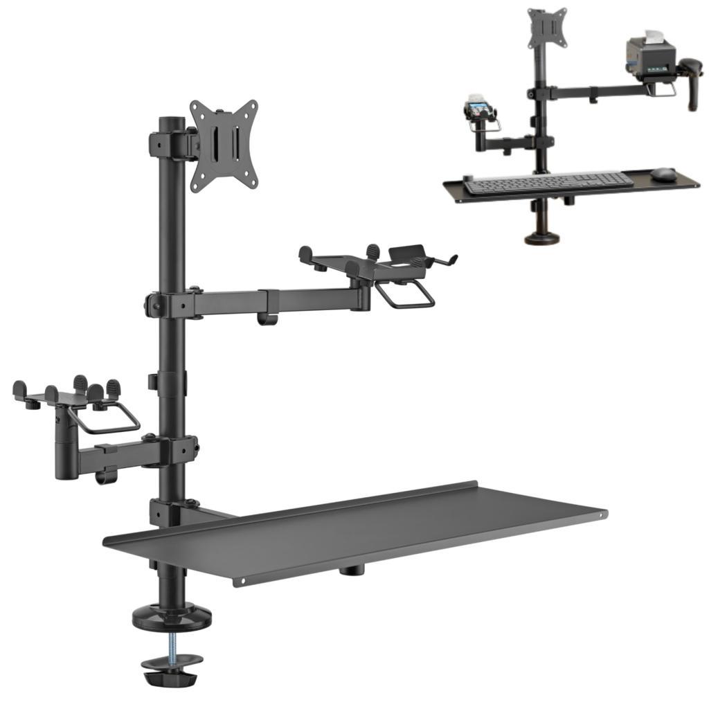 Suporte POS P/ Monitor PDV com Bandeja Teclado Caixa, Ideal para ...