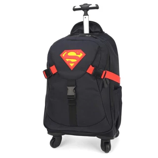 Mochila de Rodinha 360 Graus Logo Superman Dc Comics - LUXCEL